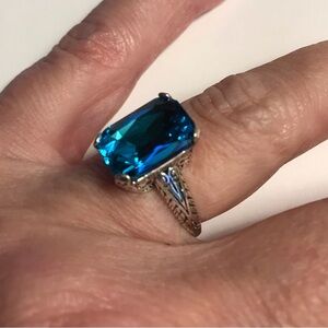London Blue Topaz 925 Sterling Silver Ring